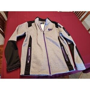 Men's Colosseum Gray/Purple Kansas State Wildcats Full-Zip Jacket Men's Medium